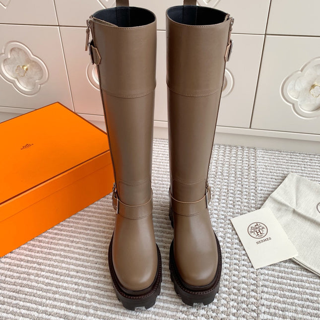 JAIME BOOT IN CEDAR BROWN CALFSKIN