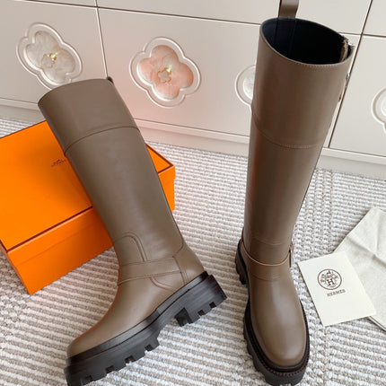 JAIME BOOT IN CEDAR BROWN CALFSKIN