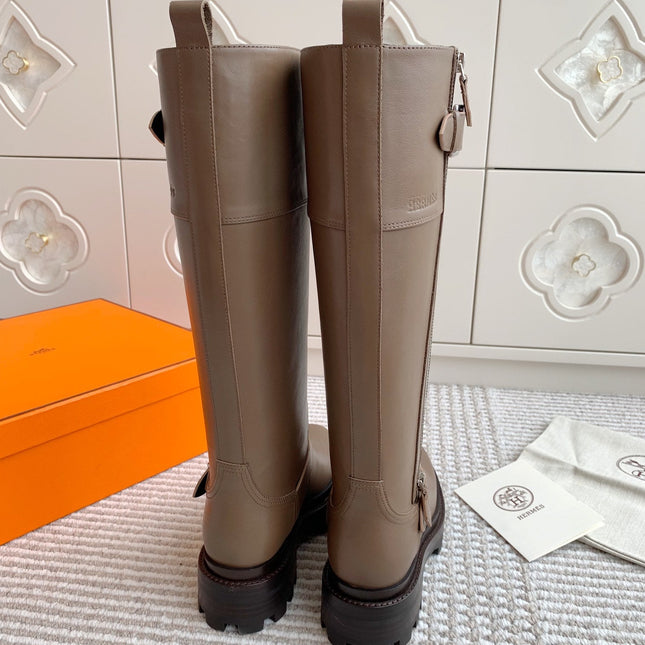 JAIME BOOT IN CEDAR BROWN CALFSKIN