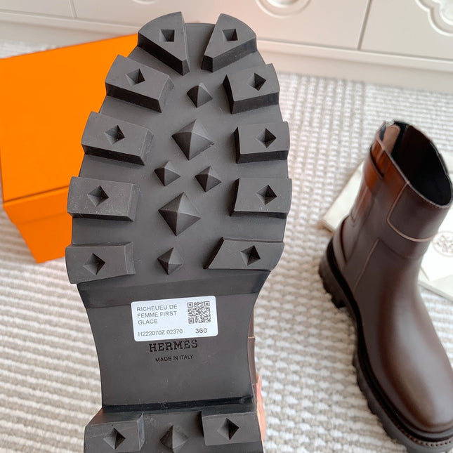 JAIME ANKLE BOOT IN CHOCOLATE BROWN CALFSKIN