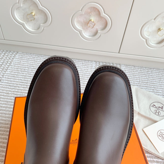 JAIME ANKLE BOOT IN CHOCOLATE BROWN CALFSKIN