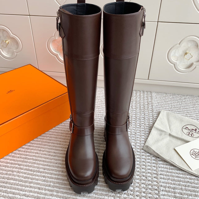 JAIME BOOT IN CHOCOLATE BROWN CALFSKIN