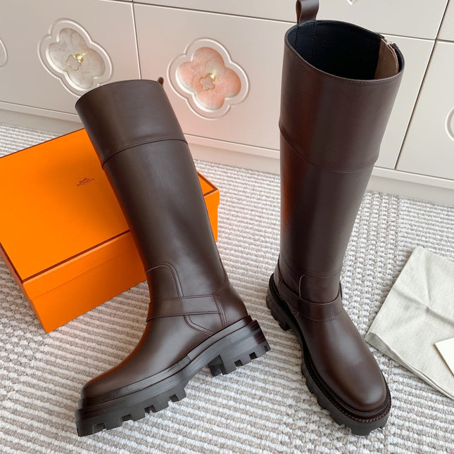 JAIME BOOT IN CHOCOLATE BROWN CALFSKIN