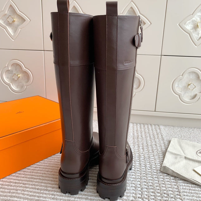 JAIME BOOT IN CHOCOLATE BROWN CALFSKIN