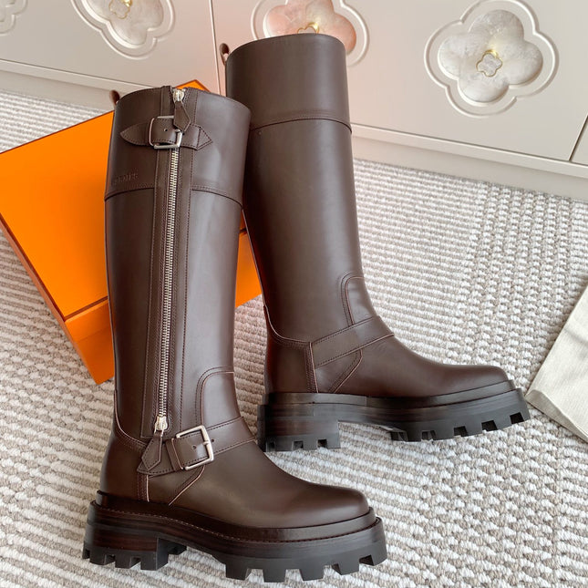 JAIME BOOT IN CHOCOLATE BROWN CALFSKIN