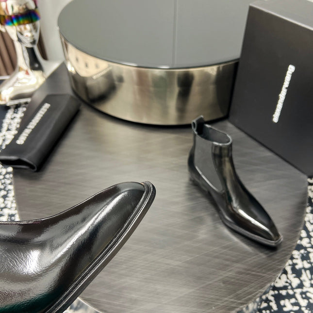 KANE 45MM ANKLE BOOT IN BLACK PATENT CALFSKIN