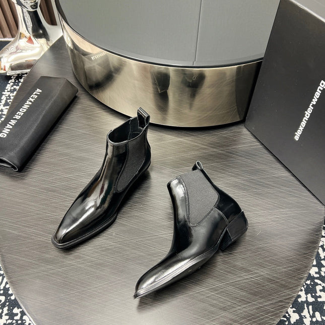 KANE 45MM ANKLE BOOT IN BLACK PATENT CALFSKIN