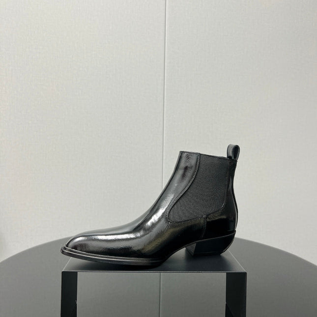 KANE 45MM ANKLE BOOT IN BLACK PATENT CALFSKIN