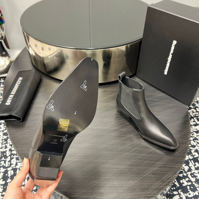 KANE 45MM ANKLE BOOT IN BLACK CALFSKIN