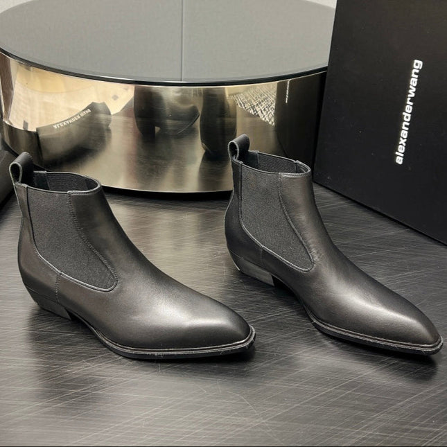 KANE 45MM ANKLE BOOT IN BLACK CALFSKIN