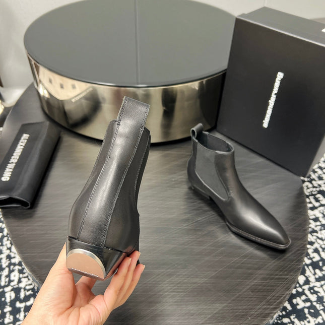 KANE 45MM ANKLE BOOT IN BLACK CALFSKIN