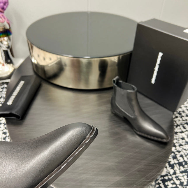 KANE 45MM ANKLE BOOT IN BLACK CALFSKIN