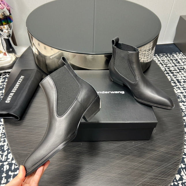 KANE 45MM ANKLE BOOT IN BLACK CALFSKIN