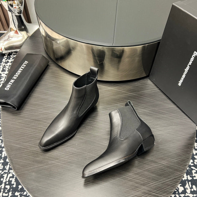 KANE 45MM ANKLE BOOT IN BLACK CALFSKIN