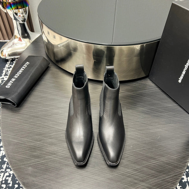 KANE 45MM ANKLE BOOT IN BLACK CALFSKIN