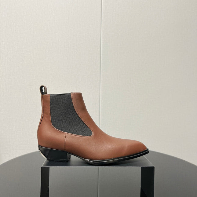 KANE 45MM ANKLE BOOT IN UMBER BROWN CALFSKIN
