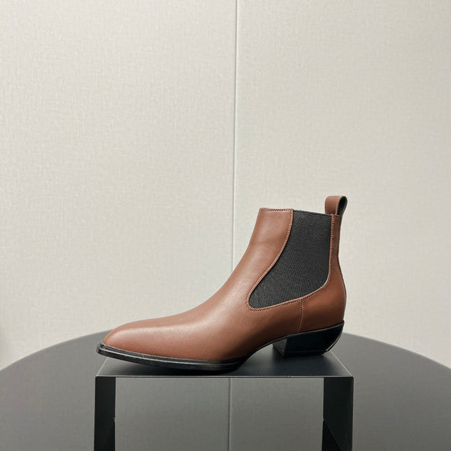 KANE 45MM ANKLE BOOT IN UMBER BROWN CALFSKIN