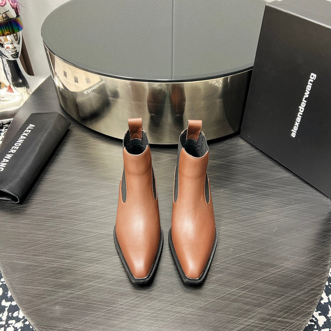 KANE 45MM ANKLE BOOT IN UMBER BROWN CALFSKIN