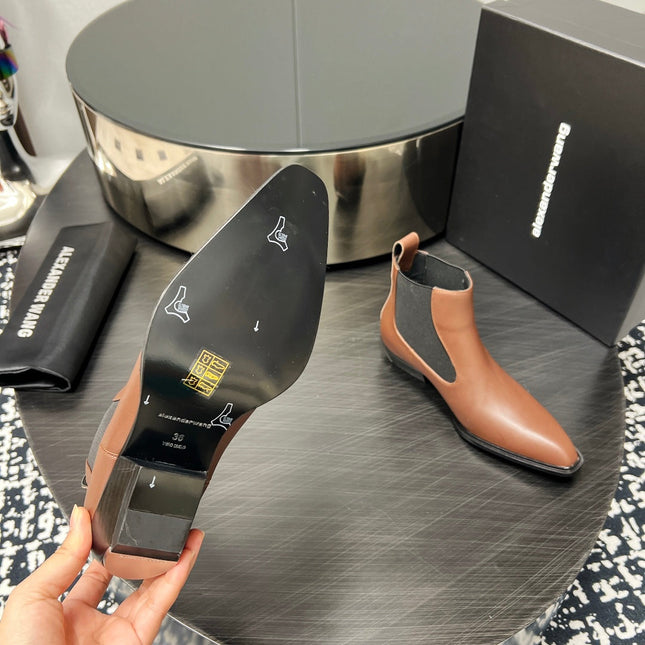 KANE 45MM ANKLE BOOT IN UMBER BROWN CALFSKIN