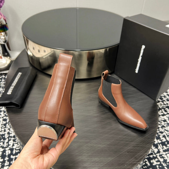 KANE 45MM ANKLE BOOT IN UMBER BROWN CALFSKIN