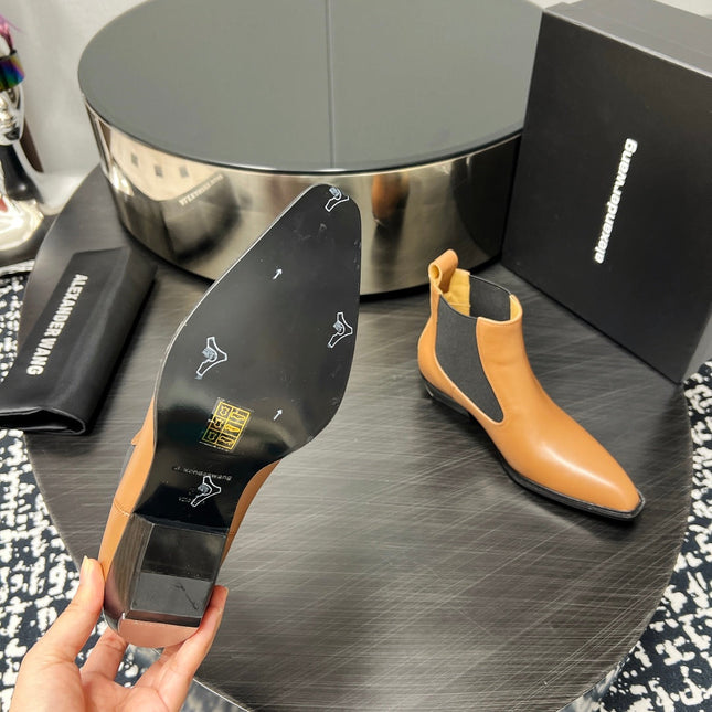 KANE 45MM ANKLE BOOT IN TAWNY BROWN CALFSKIN