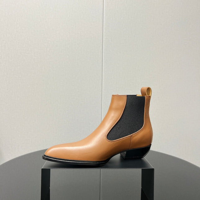 KANE 45MM ANKLE BOOT IN TAWNY BROWN CALFSKIN