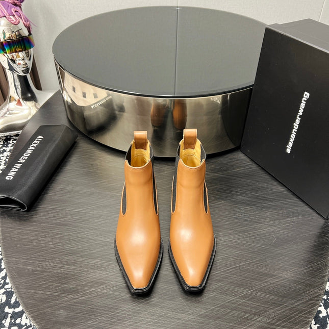 KANE 45MM ANKLE BOOT IN TAWNY BROWN CALFSKIN