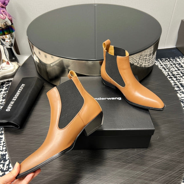 KANE 45MM ANKLE BOOT IN TAWNY BROWN CALFSKIN