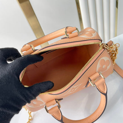 SPEEDY BANDOULIÈRE 20 IN ARIZONA CREAM MONOGRAM EMPREINTE LEATHER