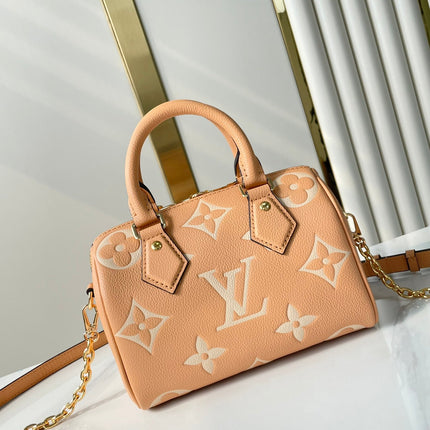 SPEEDY BANDOULIÈRE 20 IN ARIZONA CREAM MONOGRAM EMPREINTE LEATHER