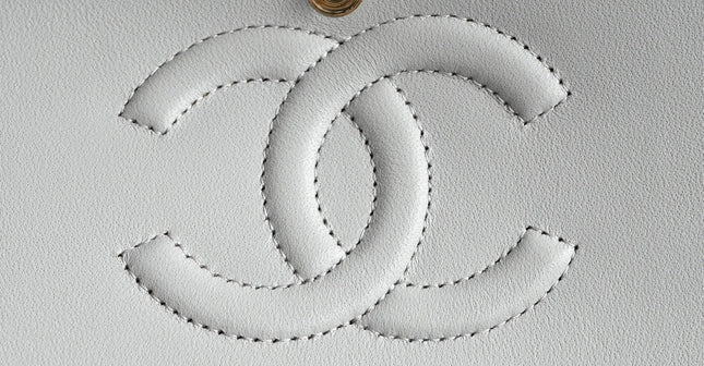 CHANEL 25S FLAP BAG 25.5 CM IN LIGHT GREY LAMBSKIN