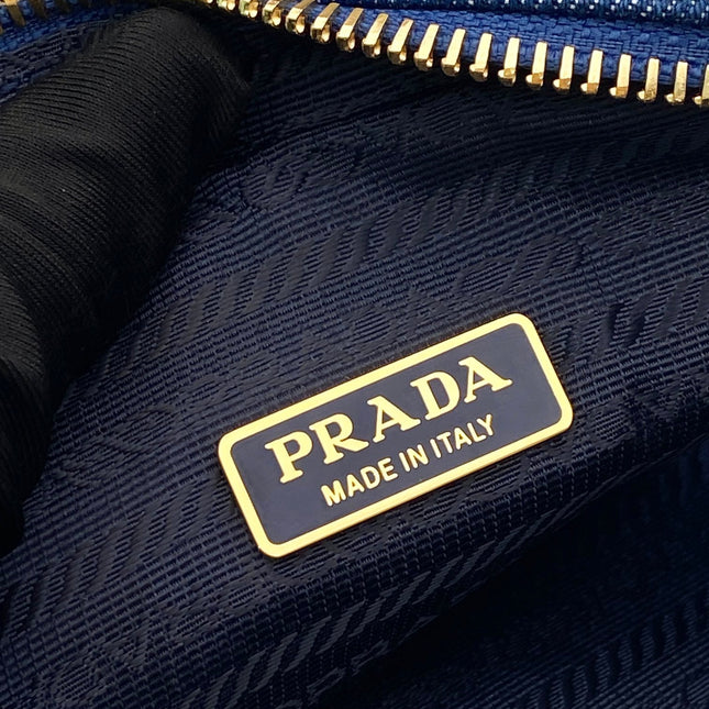 MINI BAG 14 IN AZURE BLUE DENIM GOLD HARDWARE