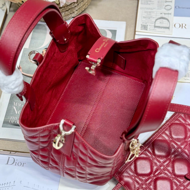 MINI 23 TOUJOURS BAG IN RUBY RED MACROCANNAGE LAMBSKIN