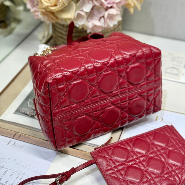 MINI 23 TOUJOURS BAG IN RUBY RED MACROCANNAGE LAMBSKIN