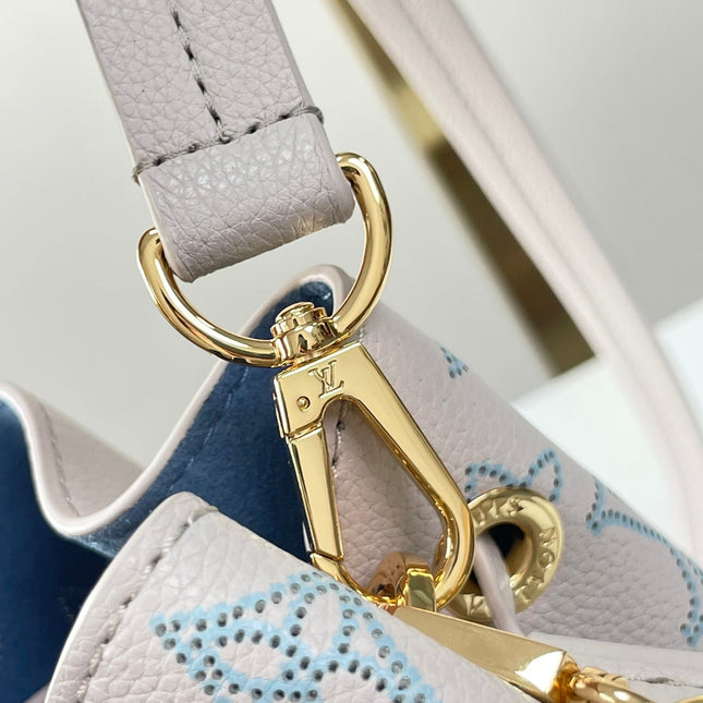 BELLA TOTE 32 IN BLUME PERFORATED CALFSKIN GOLD HARDWARE