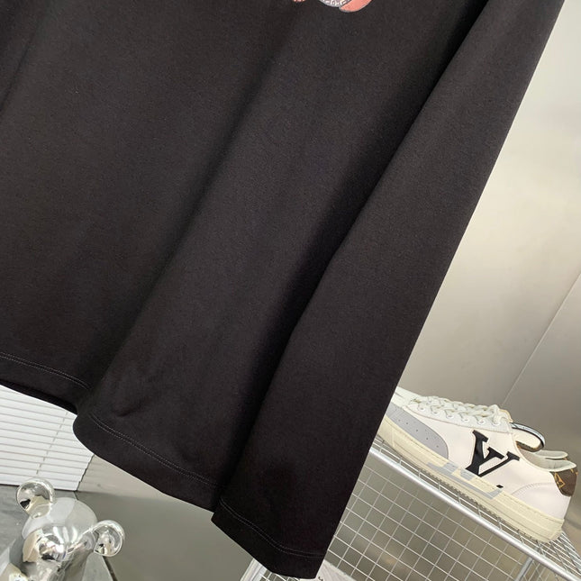 LONG-SLEEVE T-SHIRT BLACK COTTON 239578