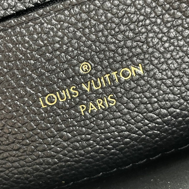 NANO MADELEINE 21 IN BLACK EMBOSSED CALFSKIN GOLD HARDWARE