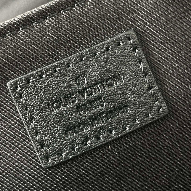 MESSENGER VOYAGER PM 33 IN GUN METAL MONOGRAM ECLIPSE CANVAS