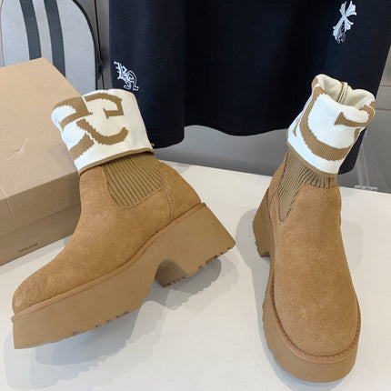 MINI MARTIN BOOTS IN CIDER BROWN SUEDE