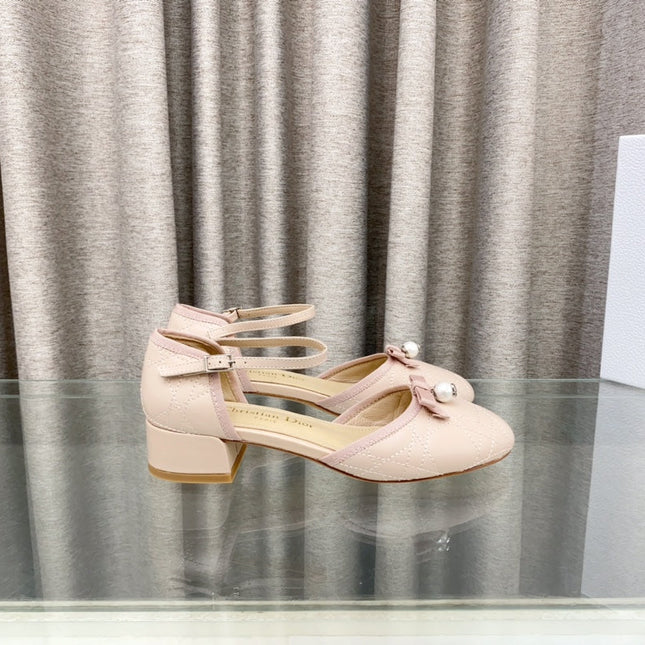 PEARL MARY JANE PUMP IN LIGHT PINK LAMBSKIN 30 MM