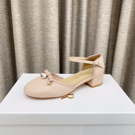 PEARL MARY JANE PUMP IN LIGHT PINK LAMBSKIN 30 MM