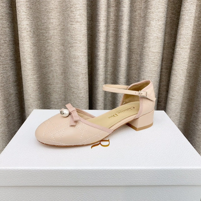 PEARL MARY JANE PUMP IN LIGHT PINK LAMBSKIN 30 MM