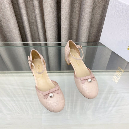 PEARL MARY JANE PUMP IN LIGHT PINK LAMBSKIN 30 MM