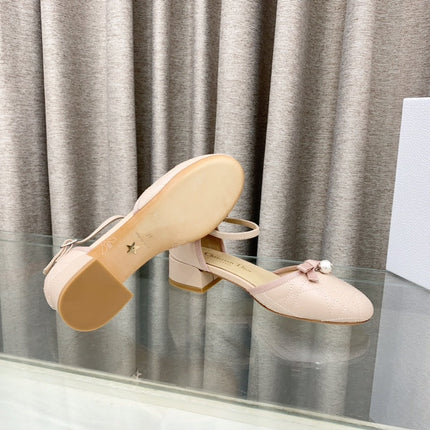 PEARL MARY JANE PUMP IN LIGHT PINK LAMBSKIN 30 MM