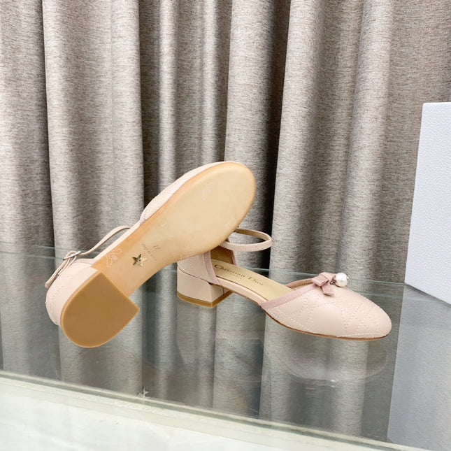 PEARL MARY JANE PUMP IN LIGHT PINK LAMBSKIN 30 MM