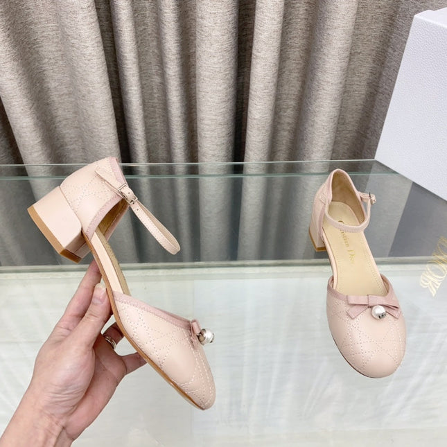 PEARL MARY JANE PUMP IN LIGHT PINK LAMBSKIN 30 MM