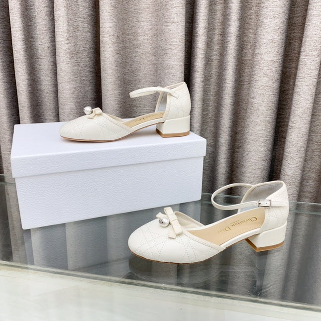 PEARL MARY JANE PUMP IN WHITE LAMBSKIN 30 MM