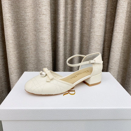 PEARL MARY JANE PUMP IN WHITE LAMBSKIN 30 MM