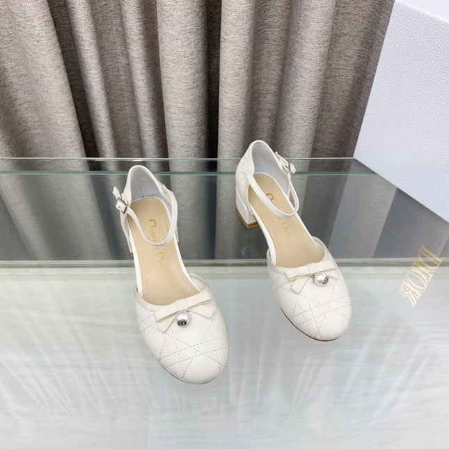 PEARL MARY JANE PUMP IN WHITE LAMBSKIN 30 MM