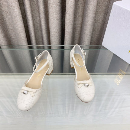 PEARL MARY JANE PUMP IN WHITE LAMBSKIN 30 MM